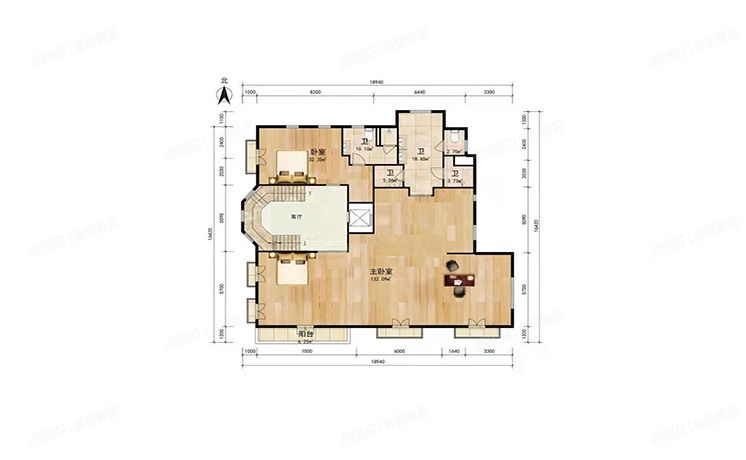 顺义区 丽来花园二区158号楼-1至3层（恒大丽宫）独栋别墅
