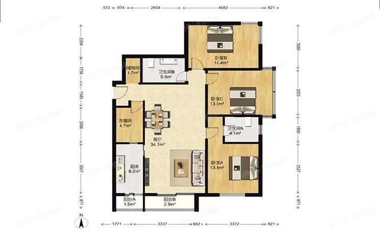 丰台区 丽泽路1号院7号楼19层2101（金泰城丽湾）