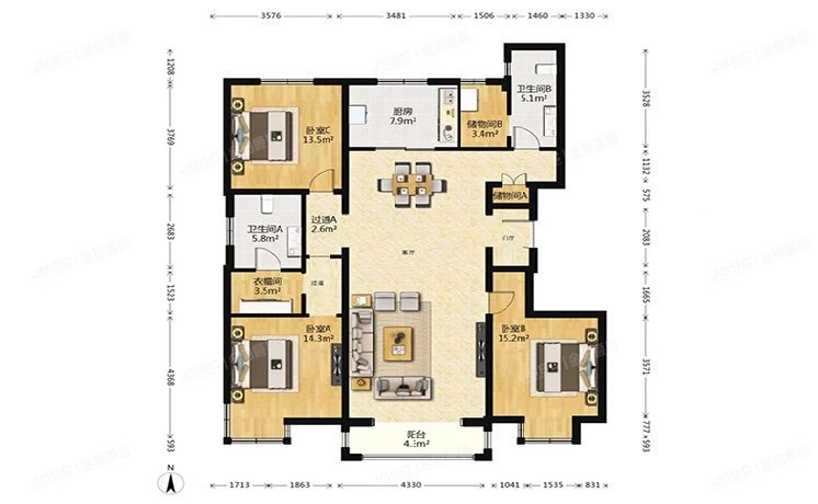 大兴区 中信新城西区12号楼5层2单元602
