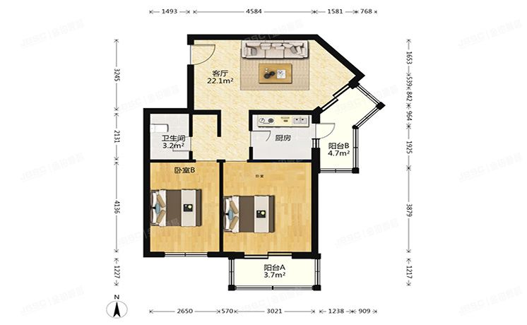 丰台区 莲怡园二区1号楼20层2008（莲怡园二区）