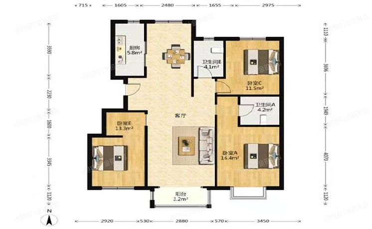 朝阳区 双桥东路5号院13号楼9层2单元901号（远洋一方溪语苑）