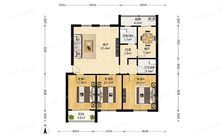 顺义区 裕龙花园六区26号楼6层一单元601号（裕龙六区）