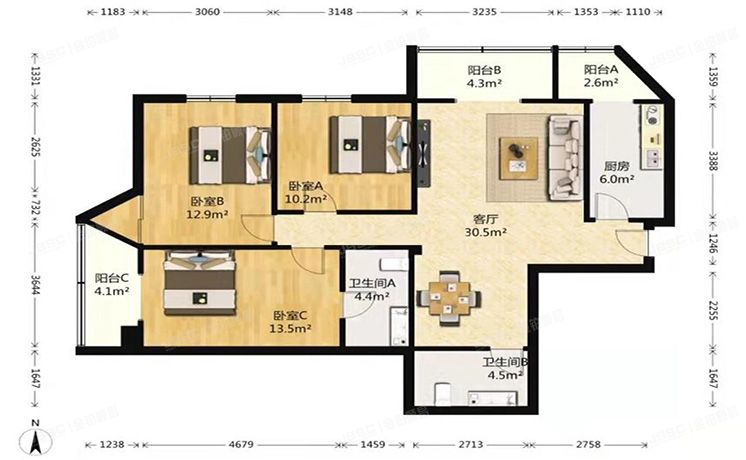 丰台区 恒松园3号楼6层601室（恒松园）