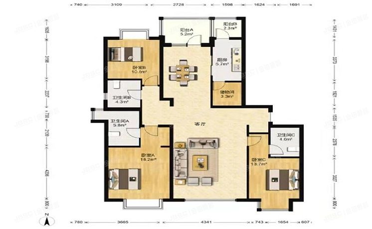 朝阳区 黄厂南里1号院11号楼8层3单元902（富力又一城A区）