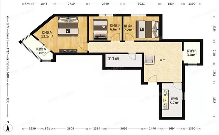 朝阳区 平乐园101号楼17层1710（平乐园小区）