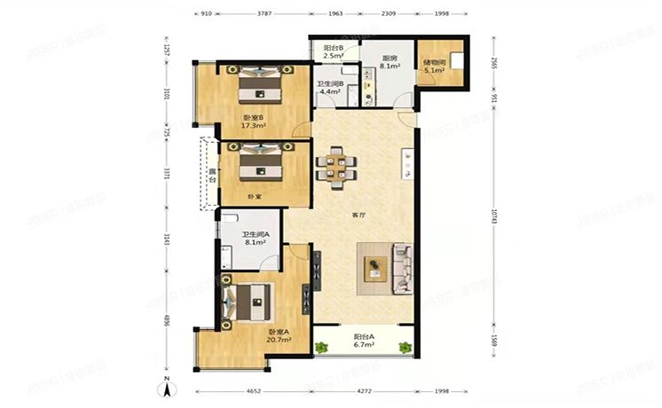 海淀区 又一村云顶水嘉园3号楼14层1单元1402（万泽御河湾）
