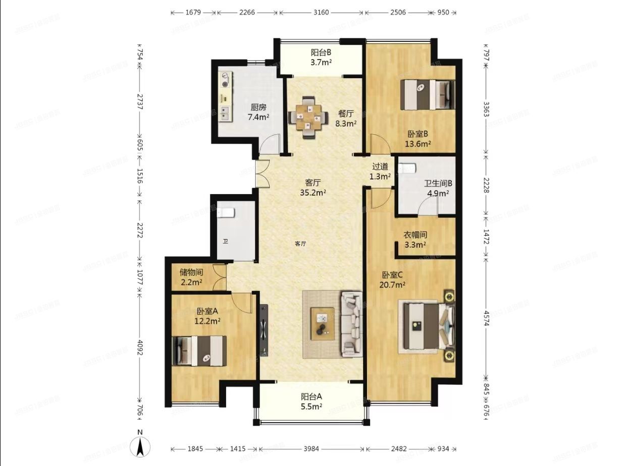 丰台区 石榴庄南里66号院1号楼9层2单元902号（世华水岸）