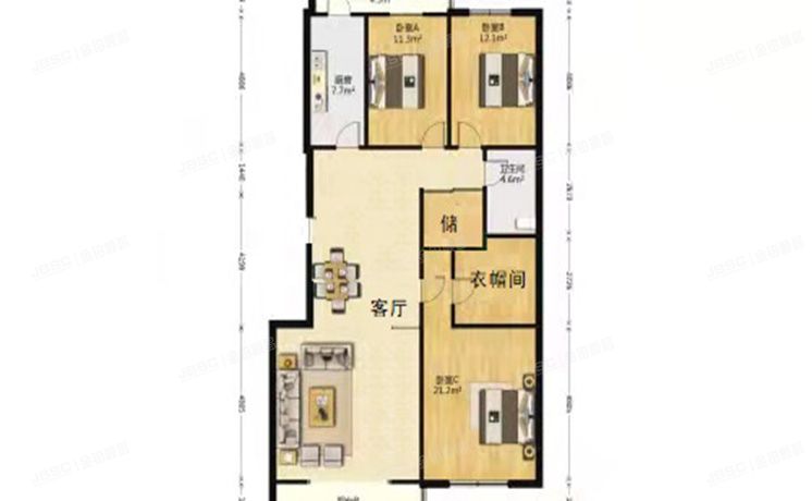 顺义区 天竺花园天韵阁5层五单元501（天竺花园）