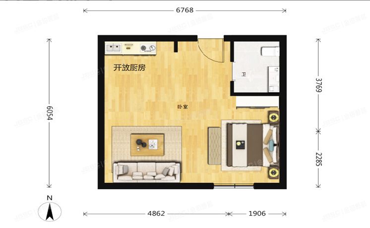 朝阳区 慧忠路3号院3号楼5层610房（亚奥观典）公寓