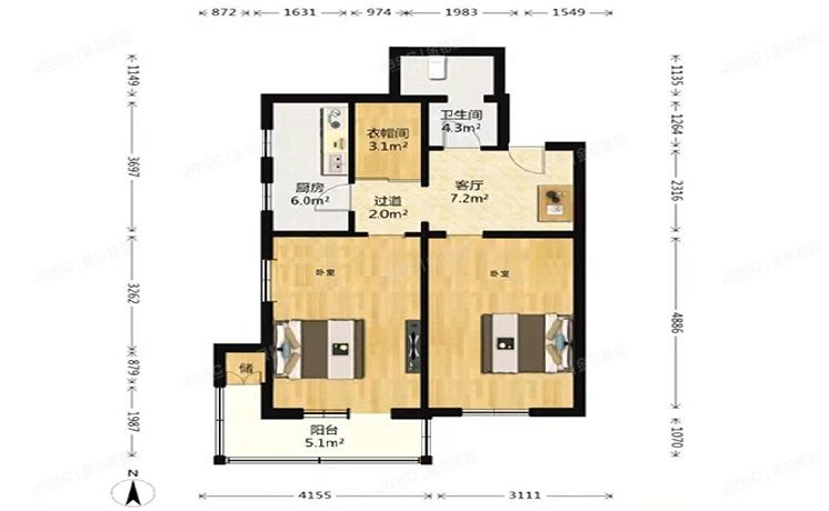 西城区 木樨地北里13号楼15层1503（木樨地北里）房改房