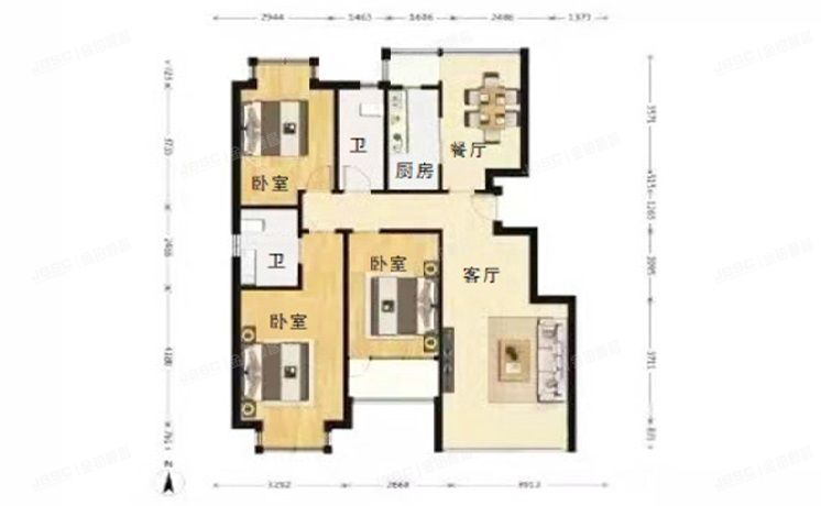 顺义区 安富街8号院16号楼9层二单元1001（中景江山赋）