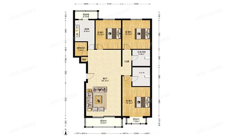 朝阳区 慧忠北里412号楼10层3门1002（华馨公寓）