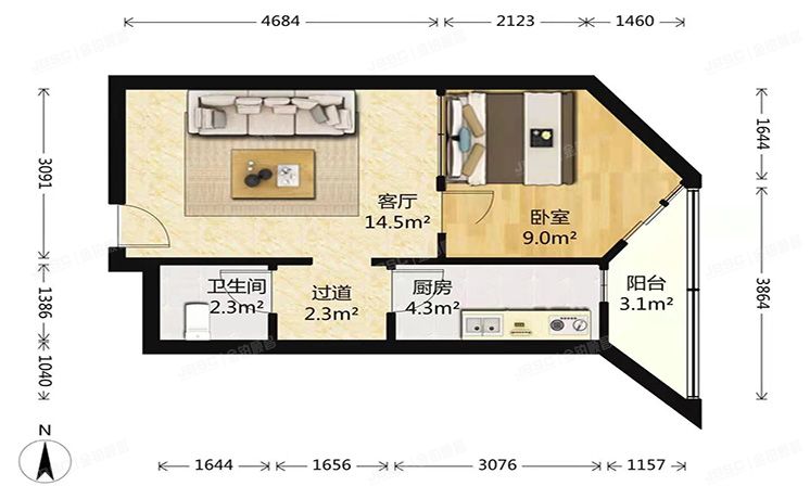 丰台区 芳城园三区19号楼4层1单元401号（芳城园三区）