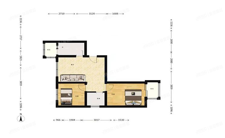 门头沟区 滨河楼7号楼2层1单元4号（滨河楼）