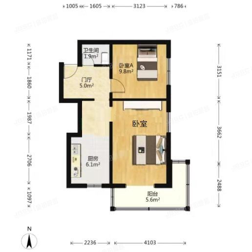 朝阳区 广渠门外大街22号楼11层1102（广渠门外大街）
