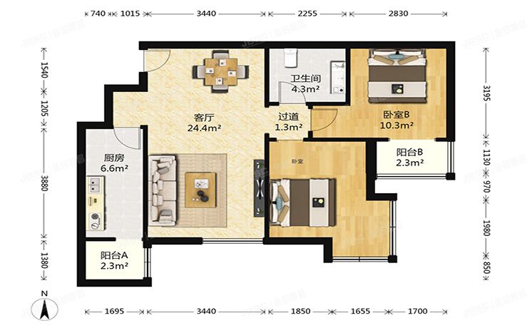 丰台区 鸿业兴园二区16号楼4层407室（鸿业兴园二区）限价商品房