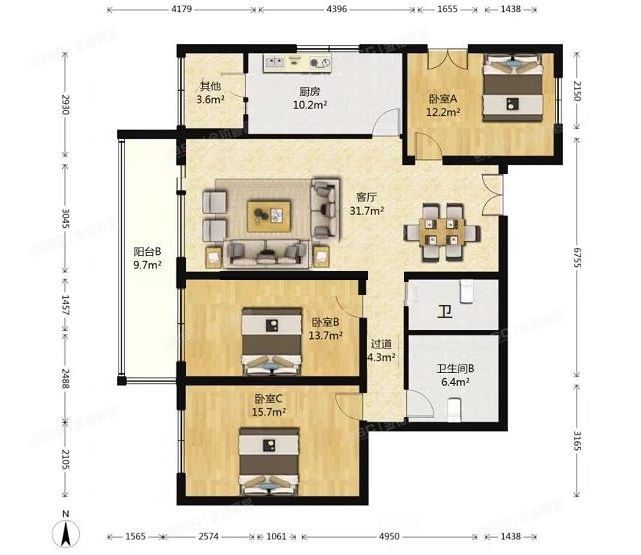 海淀区 罗庄北里锦秋家园7号楼24层2404号（锦秋知春）