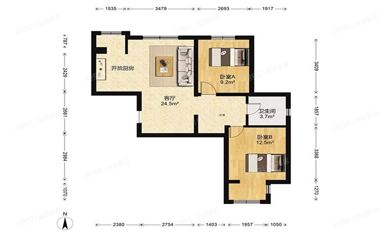 昌平区 景文东路2号院10号楼7层3单元701号（北郡嘉源）