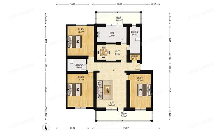 昌平区 清秀园南区13号楼4层3单元341号（清秀园南区）