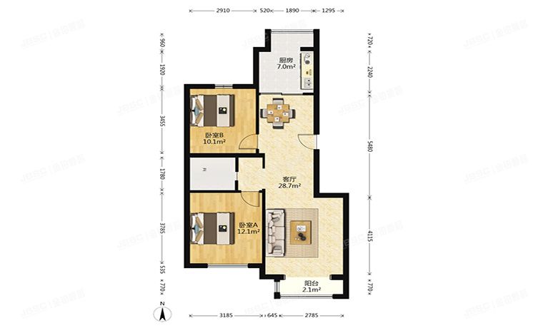 通州区 玉桥南里59号楼11层2单元1102号（欣艺景园）