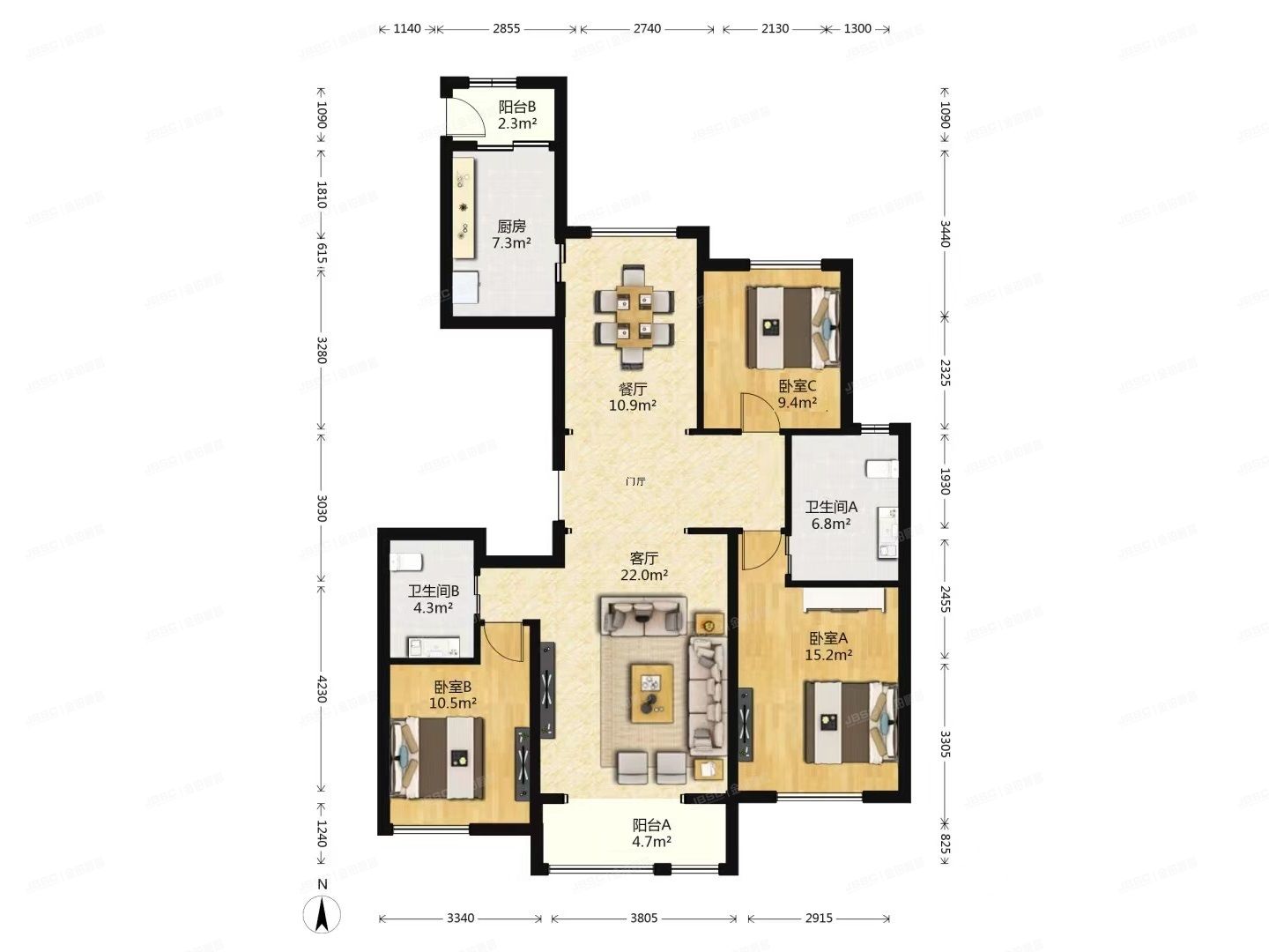 丰台区 紫芳园四区1号楼5层7单元601（首开璞瑅公馆）