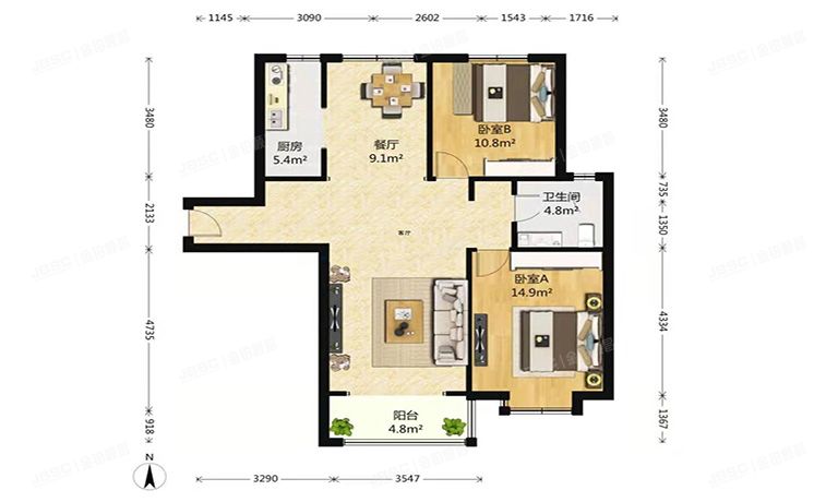 房山区 九洲溪雅苑6号5层501