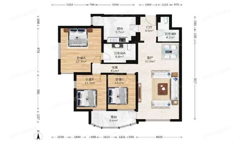 丰台区 莲花池西里11号院3号楼4层503号（莲馨嘉园）