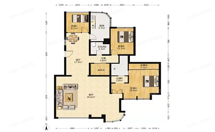 海淀区 德胜门西大街15号1号楼7层4门702号（远洋风景）