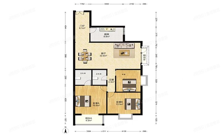 朝阳区 望京东园六区613号楼502号（国风北京）
