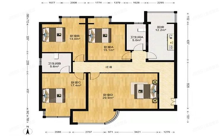 昌平区 昌平镇燕平家园34号楼12层4单元1204号