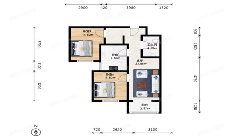 昌平区 龙域东一路8号院3号楼19层一单元1903（融泽嘉园）按经适房管理