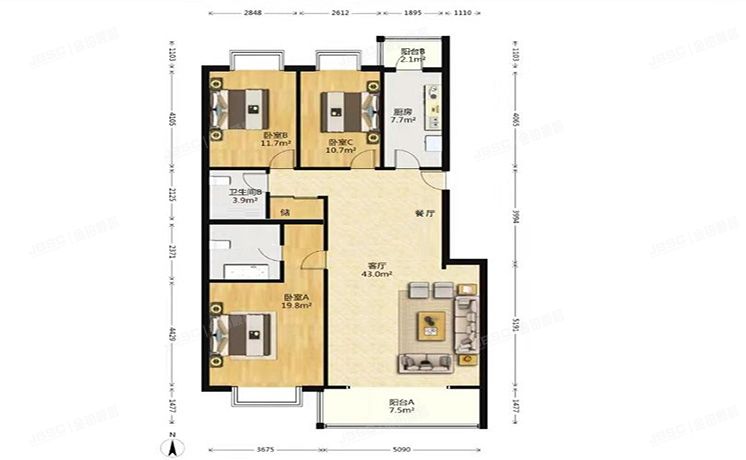 海淀区 万柳星标家园10号楼4层1单元502（碧水云天颐园）