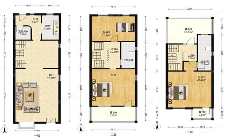 朝阳区 双桥东路9号1区12号楼1至3层201号（康城花园）