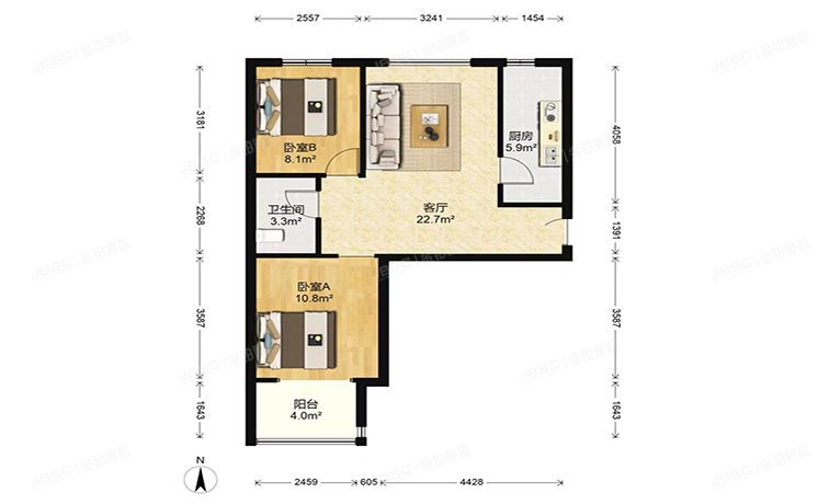 昌平区 陈家营西路2号院4号楼6层2单元604（溪城家园）