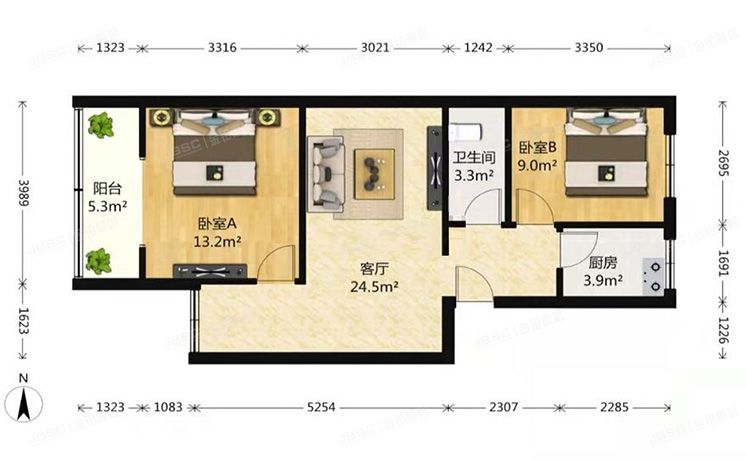 通州区 西马庄24号楼3层432（西马庄园）