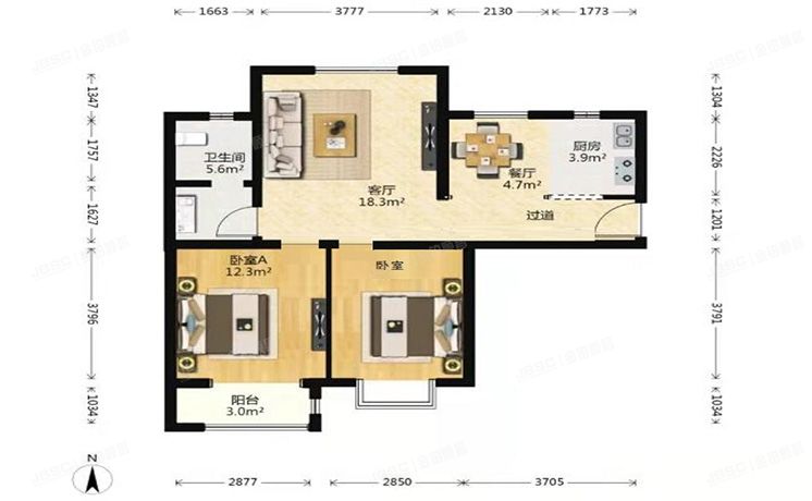通州区 新海北里34号楼14层1单元1705（米拉小镇）