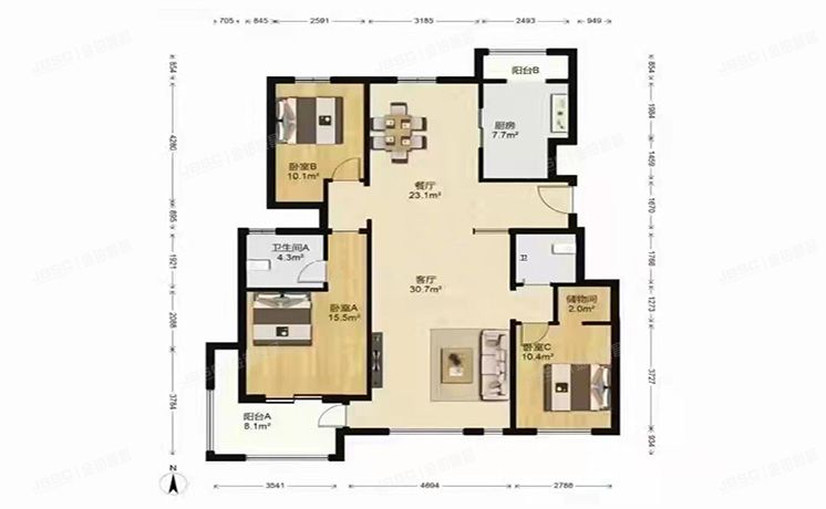 朝阳区 鑫兆佳园10号楼4层4门402（柏林爱乐一期）