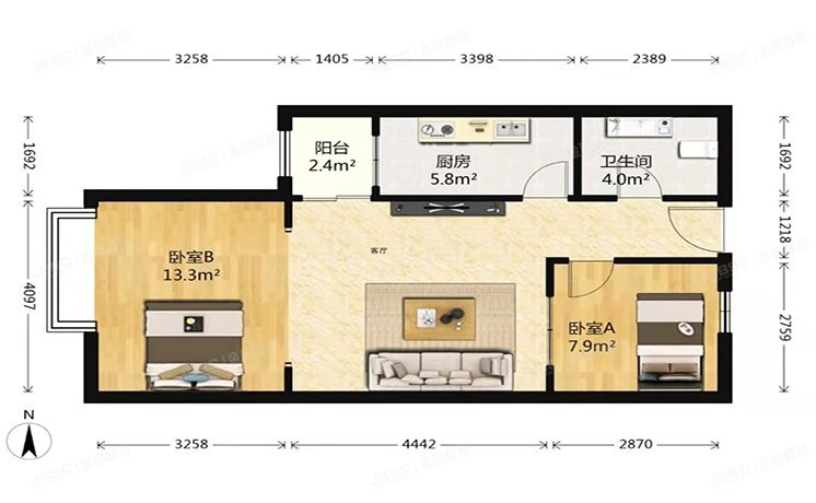 通州区 潞苑南里72号楼9层1010（珠江丽景家园）