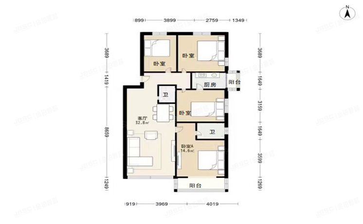 丰台区 诚苑南里8号楼4层9-402号（诚苑南里）经适房