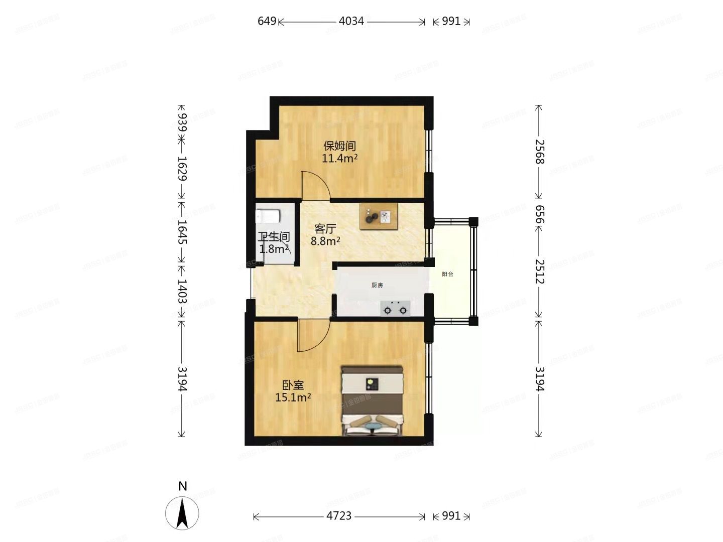 朝阳区 大山子北里32号楼4层3门38（大山子北里）