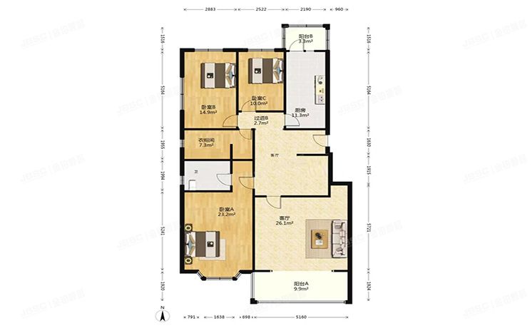昌平区 东小口镇天通苑五区17号楼7层2单元1号室（天通苑五区）经适房
