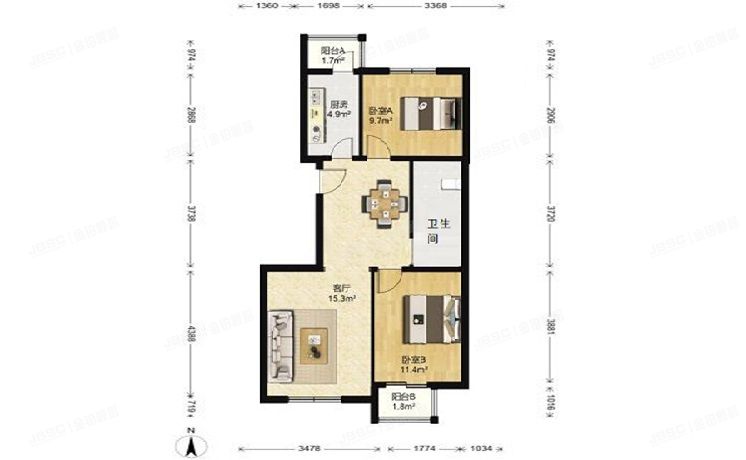 大兴区 育仁街1号院9号楼3层2单元301（育新花园南里）