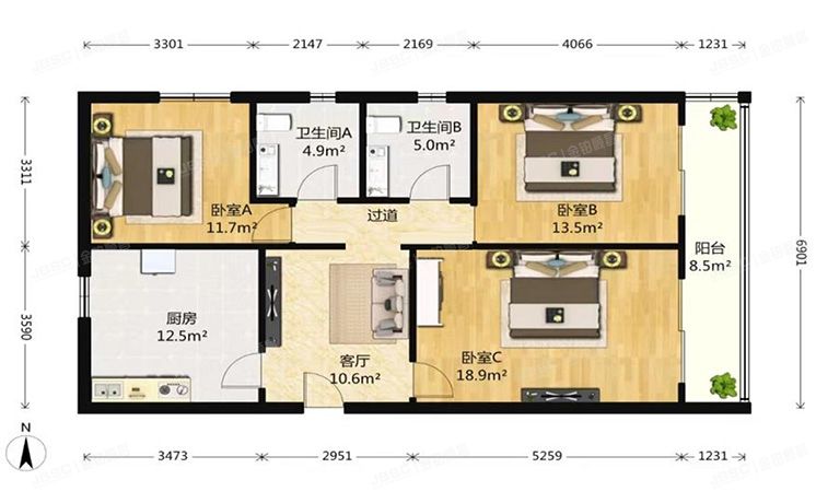 海淀区 羊坊店博望园3号楼8层06（博望园）