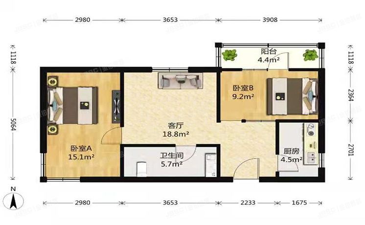 丰台区 大成里春园8号楼18层1810号（春园）房改房