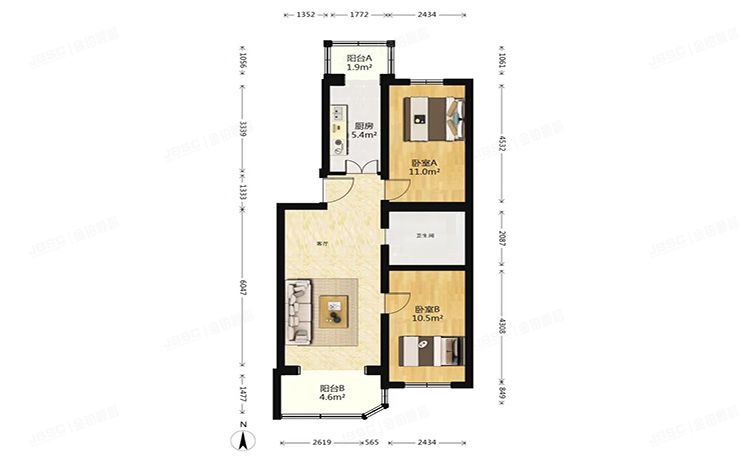 顺义区 樱花园一区32号楼5层二单元501（樱花园一区）