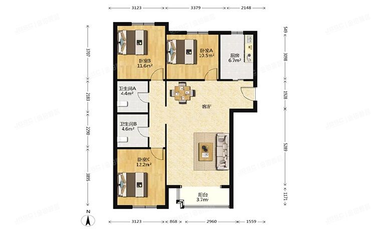 顺义区 望泉家园31号楼2层2单元204号（四季花城）