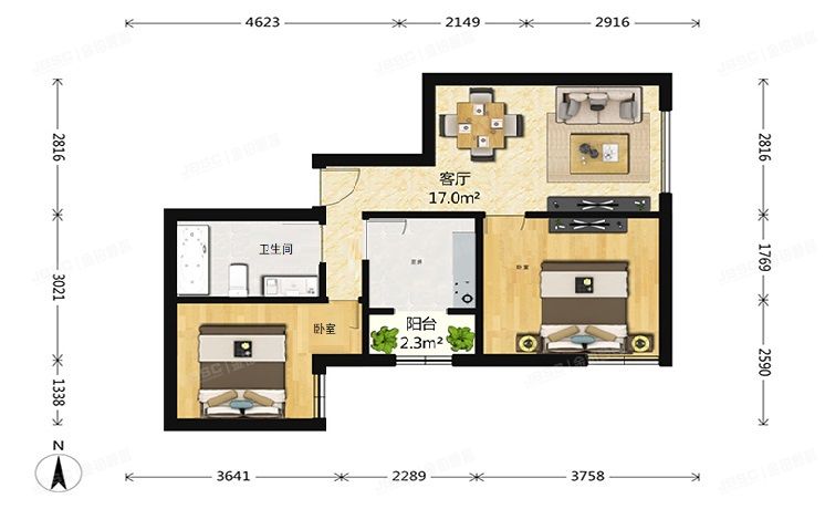 大兴区 宏业路2号院10号楼17层1702（理想家园）经适房