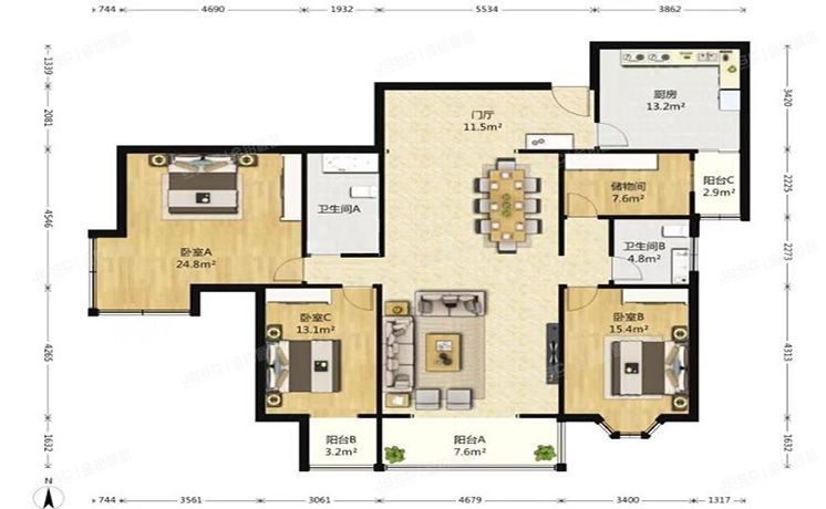 朝阳区 慈云寺1号院1号楼23-2304室（东区国际）