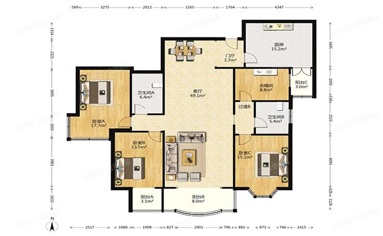 朝阳区 慈云寺1号院5号楼3层304号（东区国际公寓）