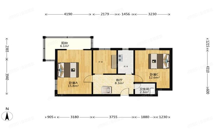 西城区 红莲中里28号楼6层6-609（红莲中里）